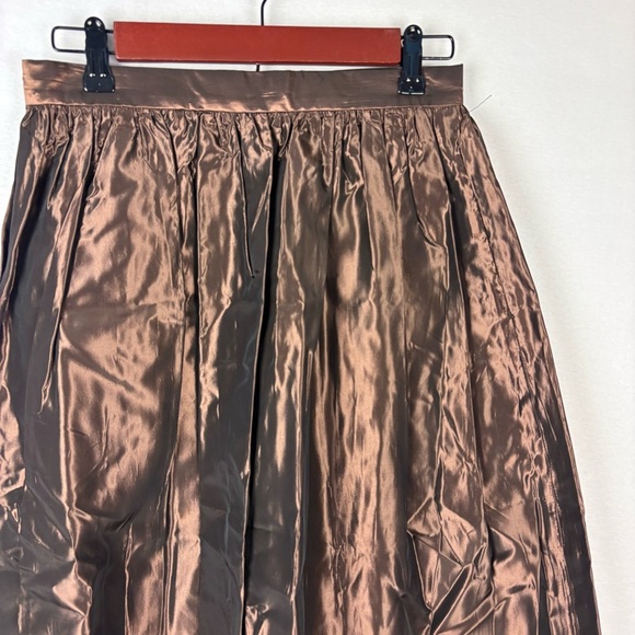 Vintage Y2K Iridescent Brown Ball Gown Maxi Skirt - Picture 4 of 7